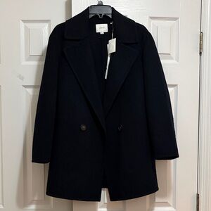 NWT Vince Women's Navy blue wool Coat size M